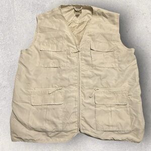 Haband Travelers Beige Men's Hunting Fishing Safari Utility Vest size Large